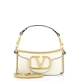 Pre-Loved VLogo Loco Flap Shoulder Bag Leather Mini, Neutral