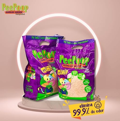 Granulado Sanitário Biodegradável PeePoop Gatos 2,8kg