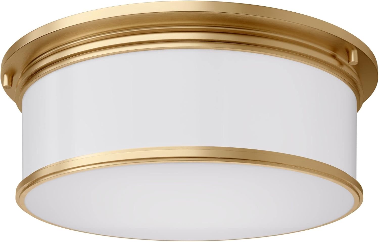 Signature Hardware 482634 Summerlake 3 Light 16" Wide Flush Mount Drum Ceiling Fixture Brushed