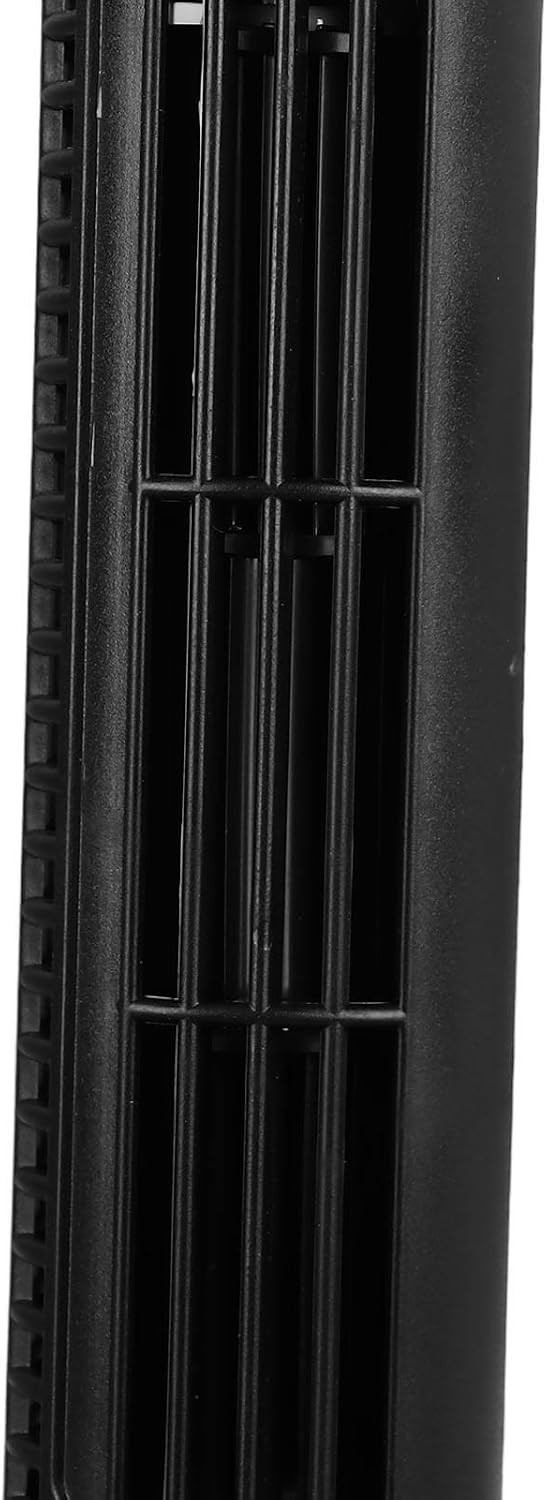 Bladeless Tower Fan, Portable USB Desk Fan with Light, Safe Design, for Home Bedroom Office (Black)