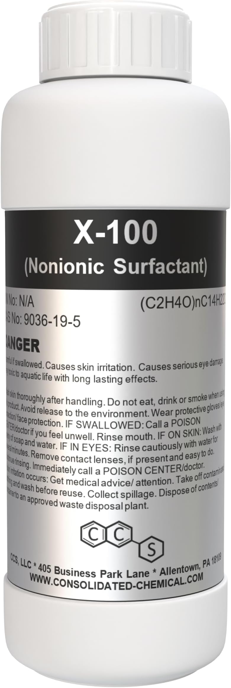 X-100 (Nonionic Surfactant) | Premium-Quality Laboratory and Industrial Grade Cleaning Surfactant - 100mL (3.3 Fl Oz)