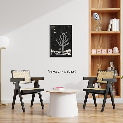 Miniatura 5 de Arte de pared con diseño de paisaje del desierto occidental, póster de bloque de árbol de Joshua, decoración de pared bohemia del suroeste