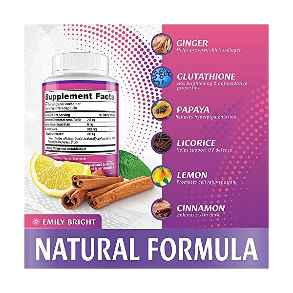 Glutathione-Whitening-Pills-2000mcg-Glutathione-Better-than-Skin-Lightening-Cream-Dark-Spots-Acne-Scar-Remover-Hyperpigmentation-Treatment-Anti-aging-Effect-and-Powerful-Antioxidant-60cap Glutathione Whitening Pills - 2000mcg Glutathione - Better than Skin Lightening Cream - Dark Spots & Acne Scar Remover, Hyperpigmentation Treatment - Anti-aging Effect and Powerful Antioxidant - 60cap