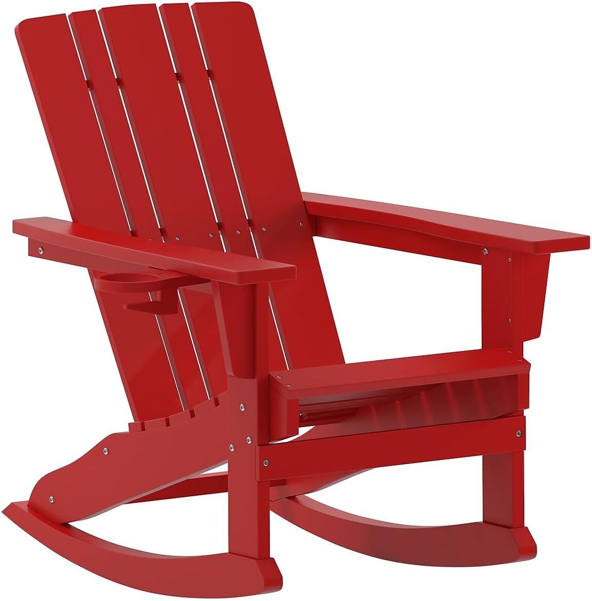 Flash Furniture Halifax Adirondack Rocking Chair with Cup