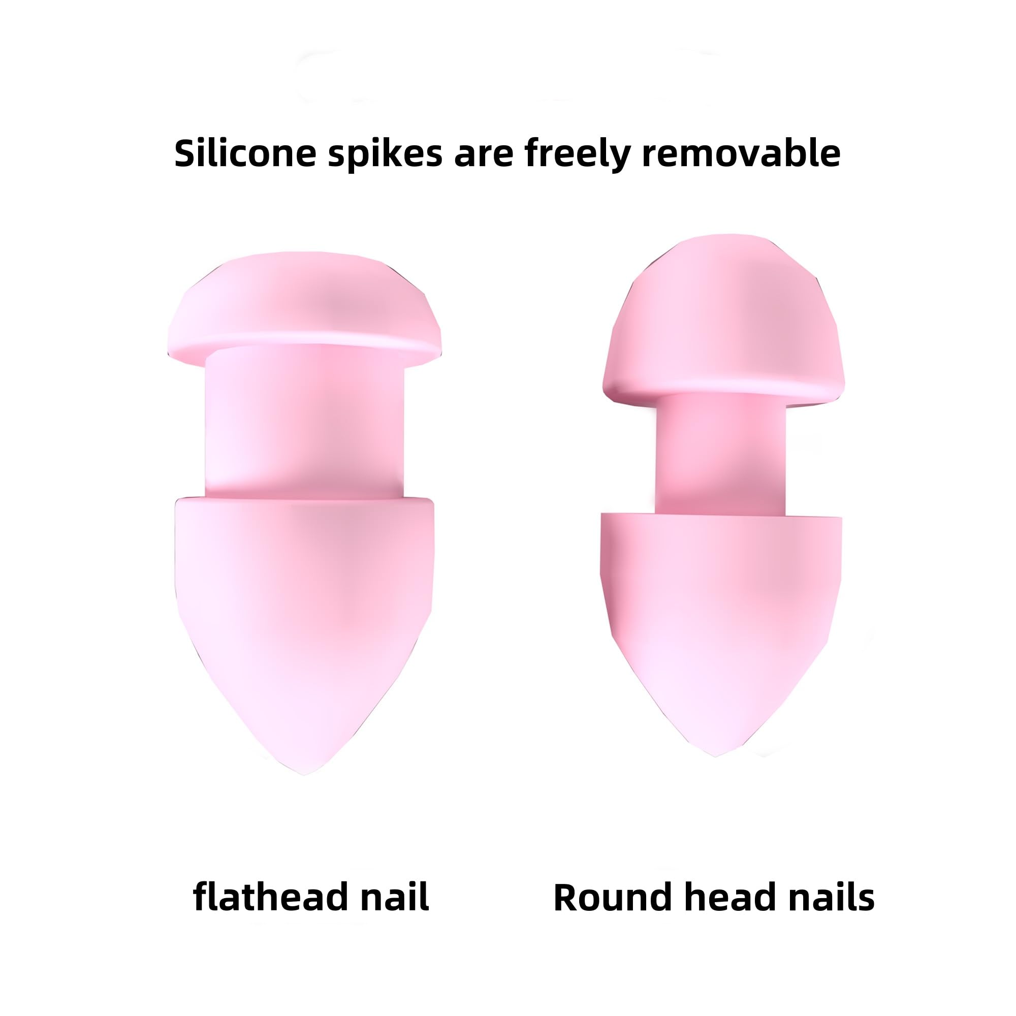 Jaula de protección fija rosa con picos suaves de silicona A171 (A, anillo plano)