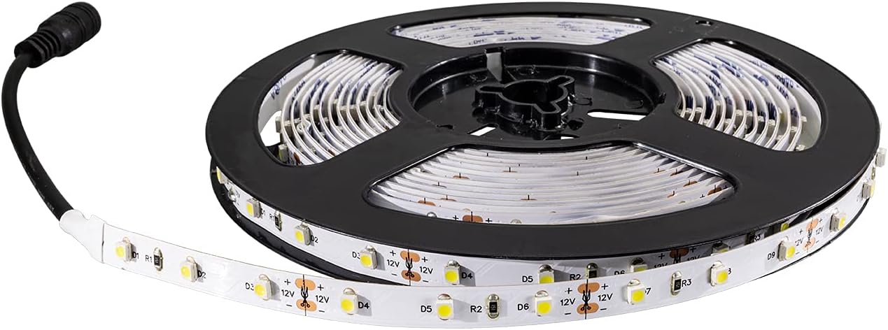 Close-up of the DC barrel jack power connector for LED strip