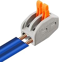 Vista 3 de 50 conectores de palanca, tuercas de combinación de 2 conductores, conectores de cable compactos, terminal de conexión rápida 28-12 AWG adecuado