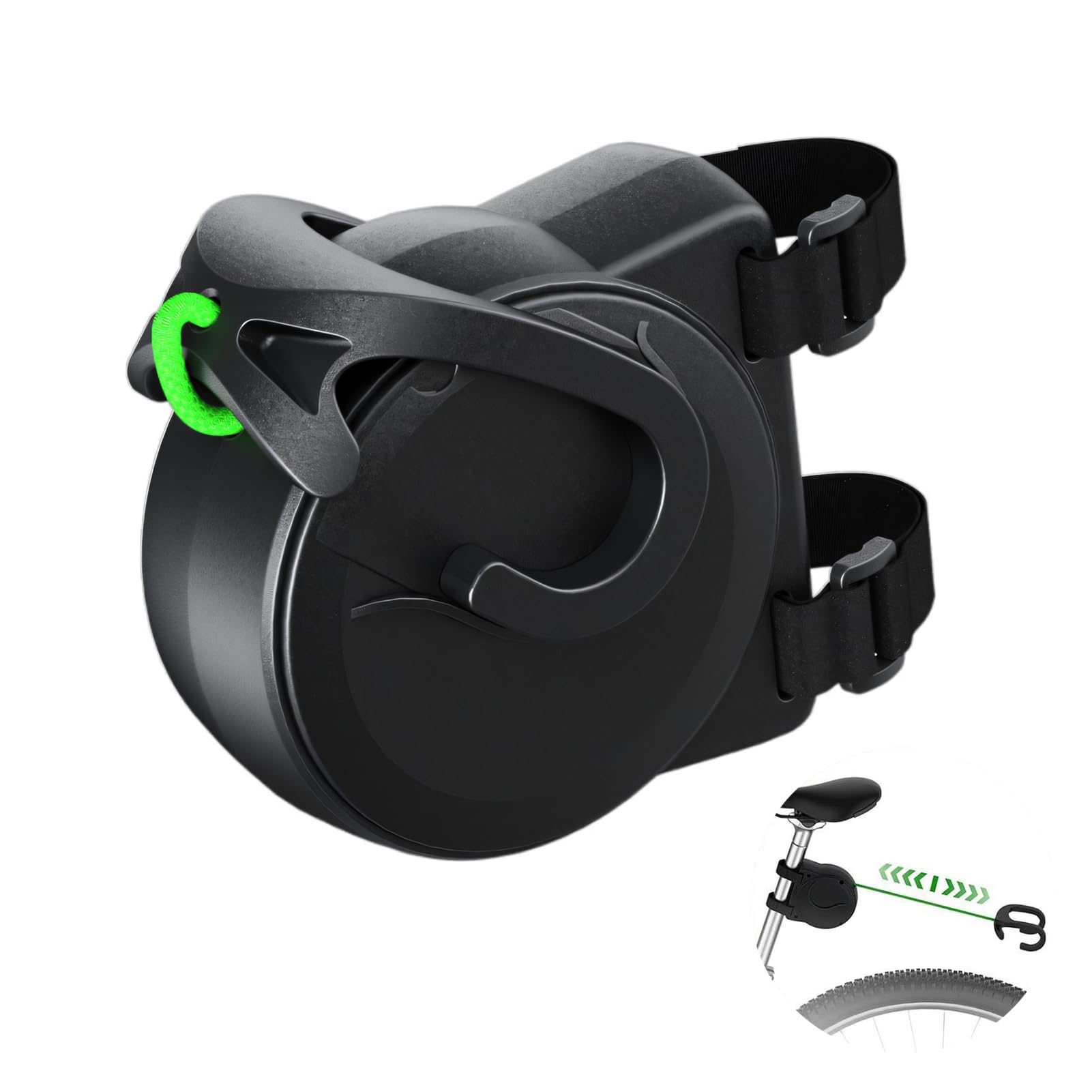 Traino bici bambino,Rimorchio bici bambini,Sistema di traino retrattile per bambini/adulti, Viene fornito con un guinzaglio in gomma super resistente e leggero da 2,6 m