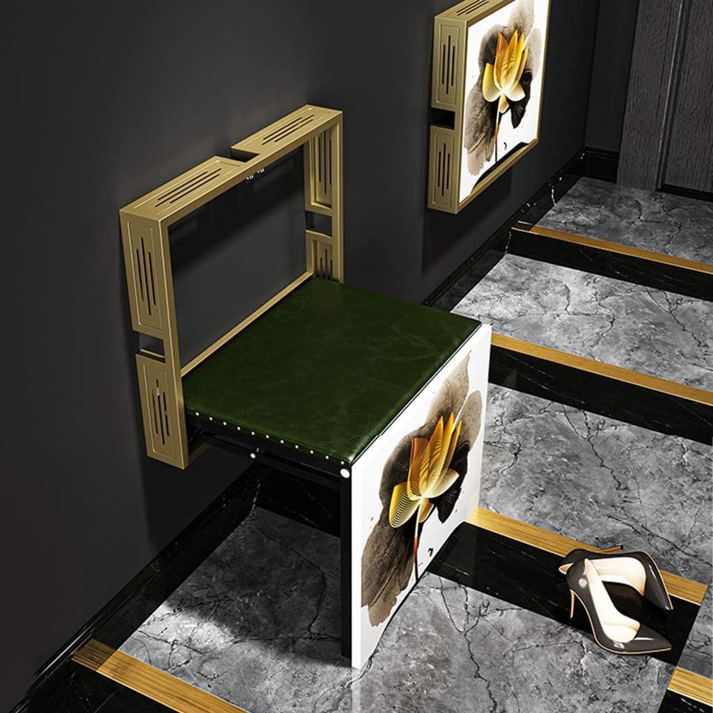 Folding Chairs for Wall Mounting Wall Mounting Home Footstool Solid Wood Wall