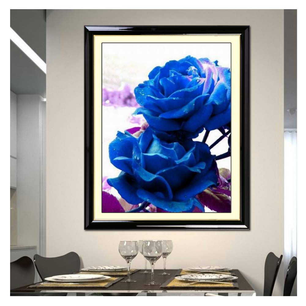 Cross stitch, blue rose, flower, P0015 : Amazon.ca: Home