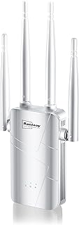WiFi Extender, WiFi Range Extenders Signal Booster for Home Up to 8000 Sq.ft and 40 Devices, Wireless Signal Booster with 4 Antennas 360° Full Coverage, 1 Tap Setup, Supports Ethernet Port