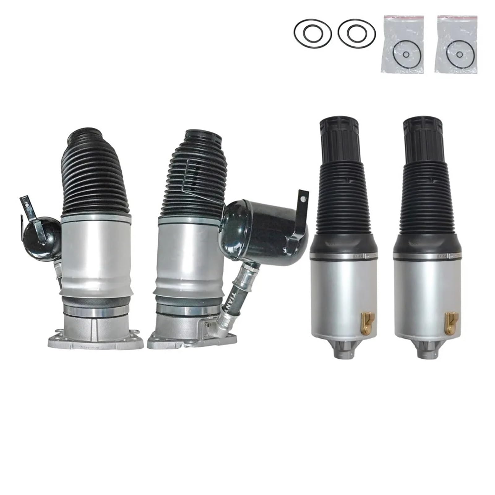 Kit di riparazione del puntone dell'ammortizzatore della sospensione pneumatica della molla pneumatica dell'auto da 4 pezzi anteriore e posteriore sinistra + destra Compatible for A8 S8 (D3 / 4E)