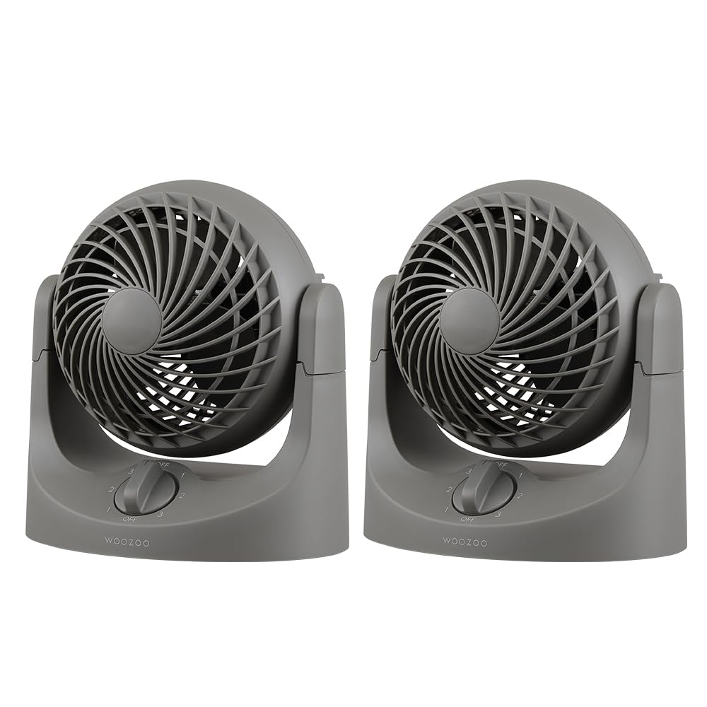 2個セット【節電対策】アイリスオーヤマ 卓上扇マカロンミニ固定式 TAF-MKM10N-H グレー
