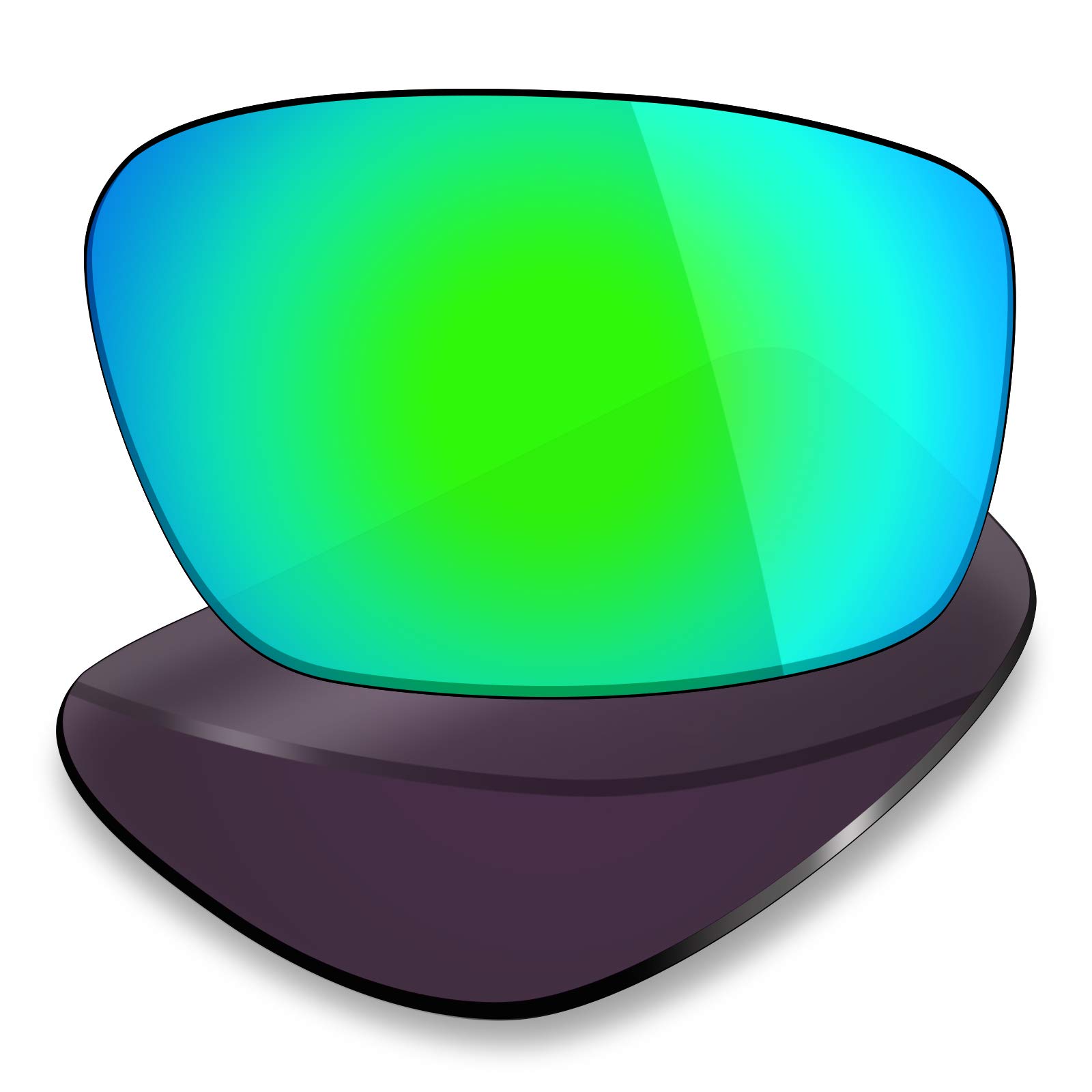 Mryok 4 pares de lentes polarizadas de repuesto para gafas de sol Oakley Straightlink – negro/rojo fuego/azul hielo/verde esmeralda