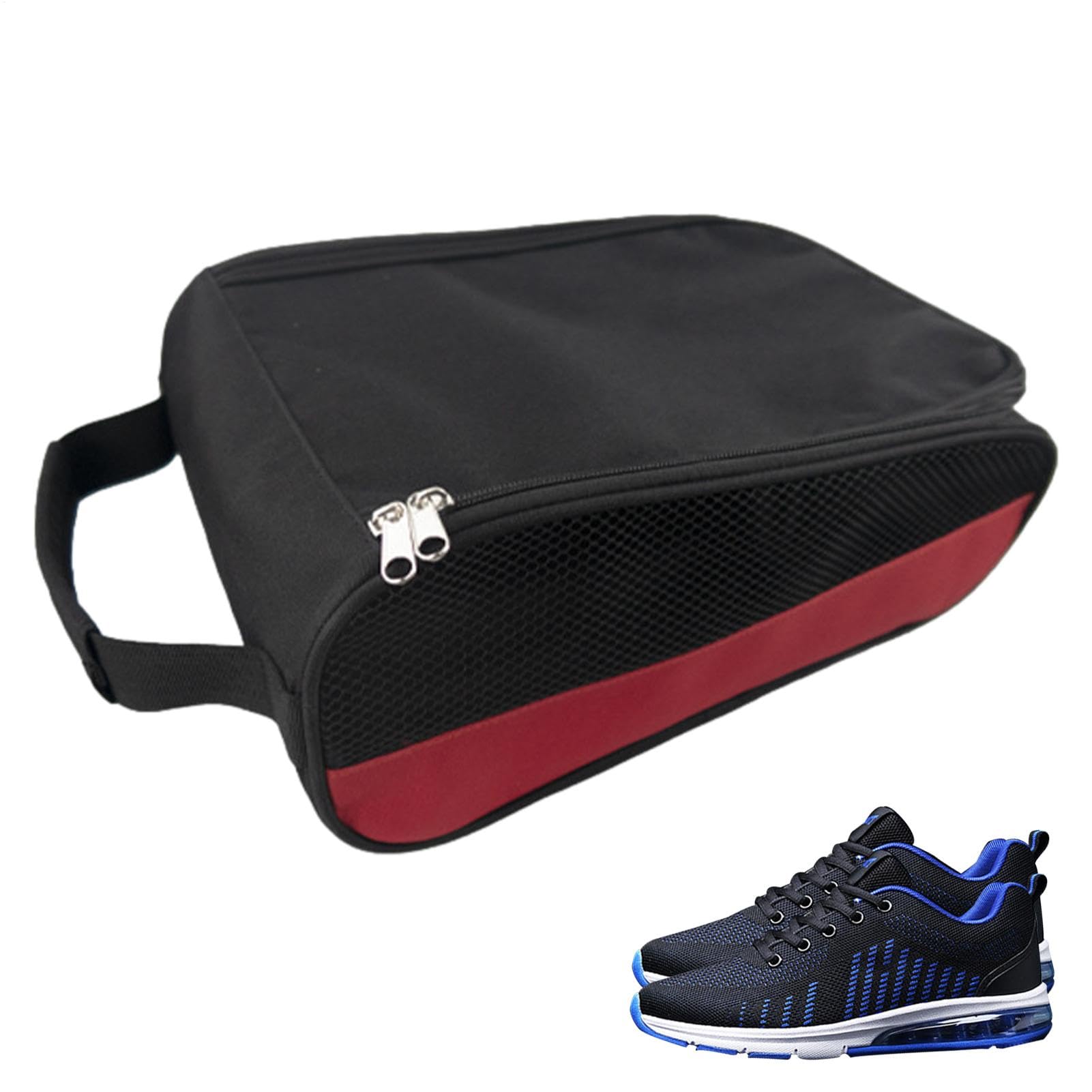 Bolsas De Zapatos Para Viajes,Bolsa Porta Zapatos - Bolsa para zapatillas Bolsa para zapatos | Bolsa organizadora para almacenamiento de zapatos de viaje con asa de correa con cremallera ventilada imp