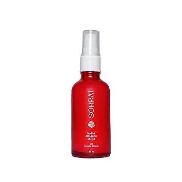 Sohrai Mahua Mosquito Shield 50ml | Natural Mosquito Repellent with Citronella & Orange | Mahua based Skin Brightening & Soothing Formula with Aloe, Tulsi and Neem | Plant-Based Protection | All Skin Types | Pack of 1 - image, photos