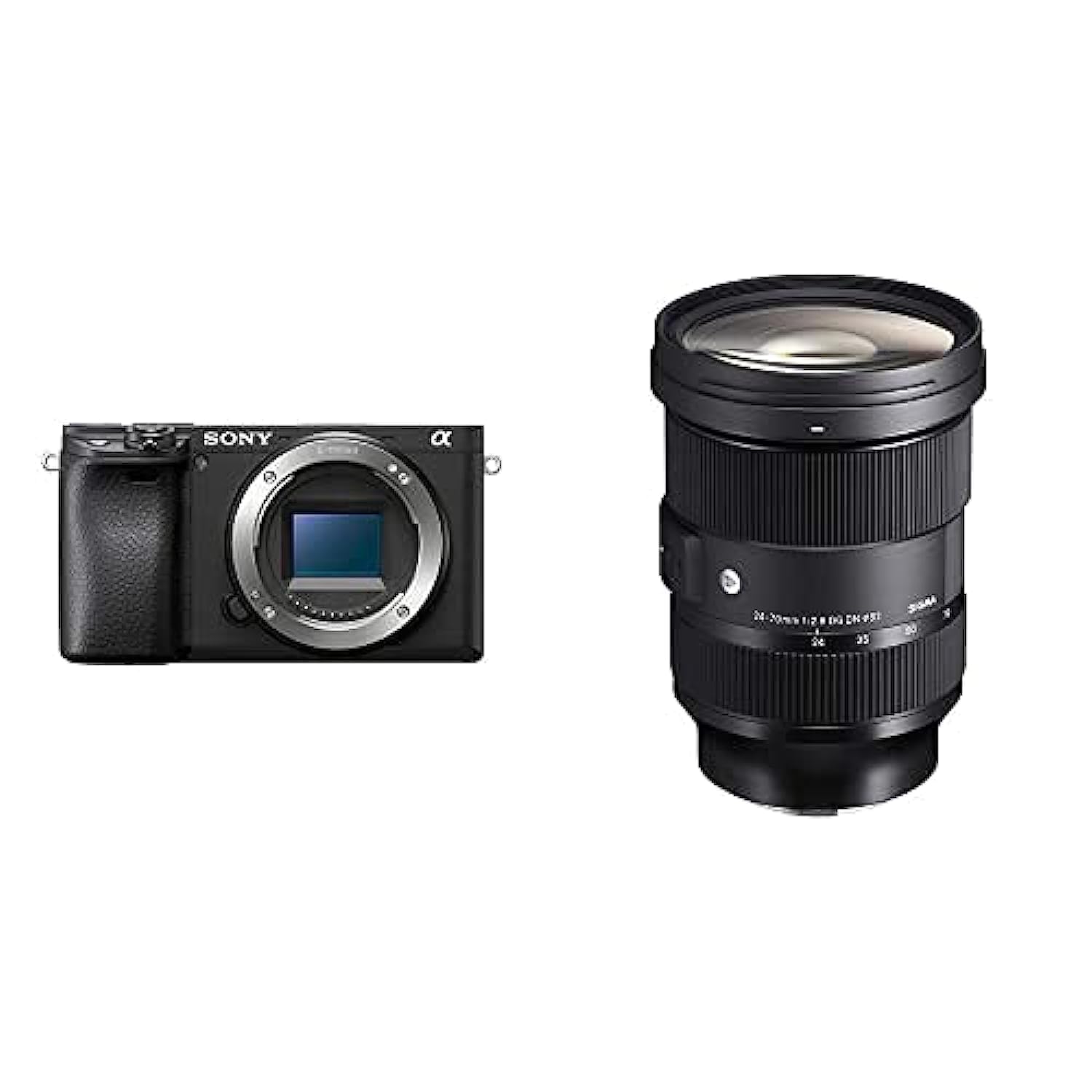 Alpha A6400 Mirrorless Camera With Sigma 24-70mm F/2.8 Dg Dn (A) Sony E Mount Black