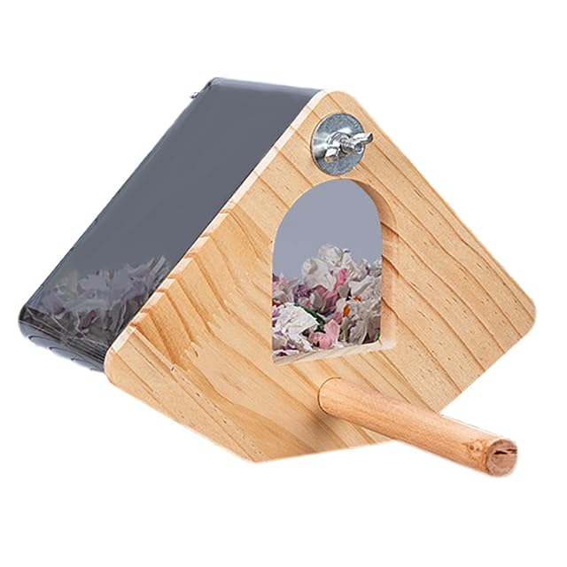 Caja para Pájaros - Caja De Cría De Madera Natural Transparente Y Fácil De