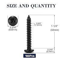 Vista 19 de Tornillo de madera #7 x 3/4 pulgadas, 100 unidades, 18-8 (304), cabeza de acero inoxidable, tornillos autorroscantes rápidos para paneles de yeso