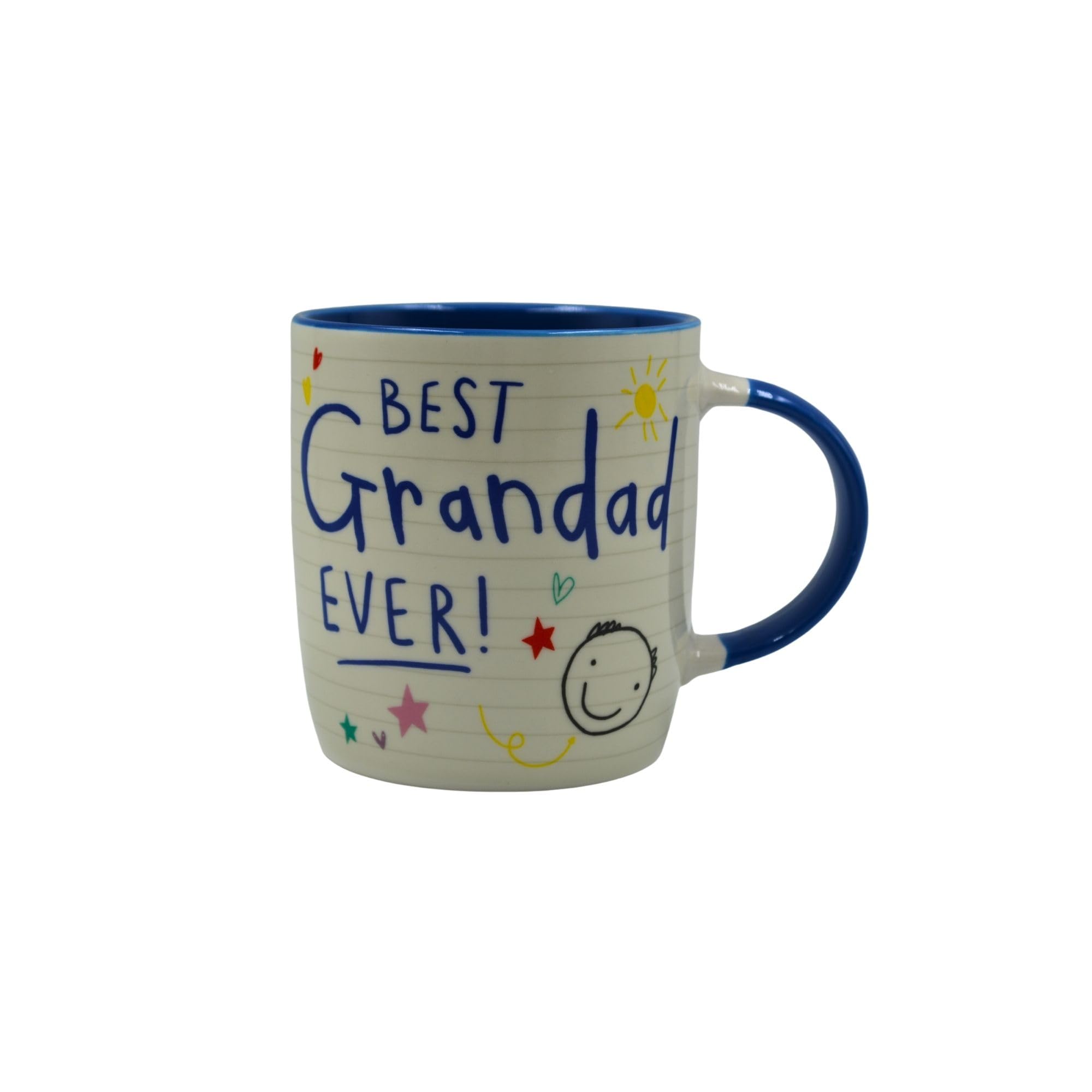 HOX Scribbles Ceramic Coffee Cup - Grandad, 11oz