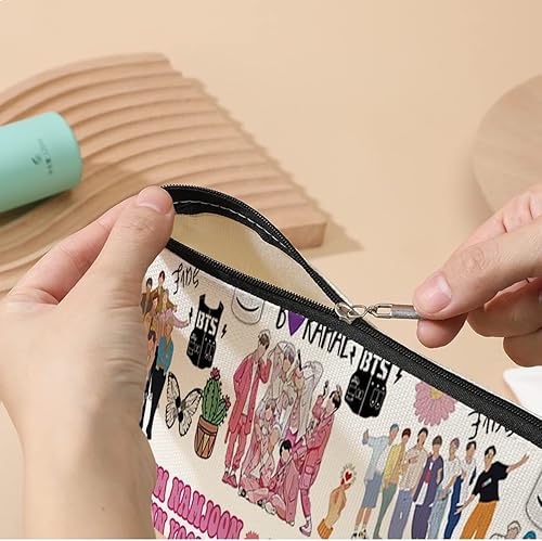 Miniatura 4 de Divertido personaje K Pop coreano grupo ejército bolsa de cosméticos inspirada en cantante idea de canción regalo para miembros del ejército, regalo