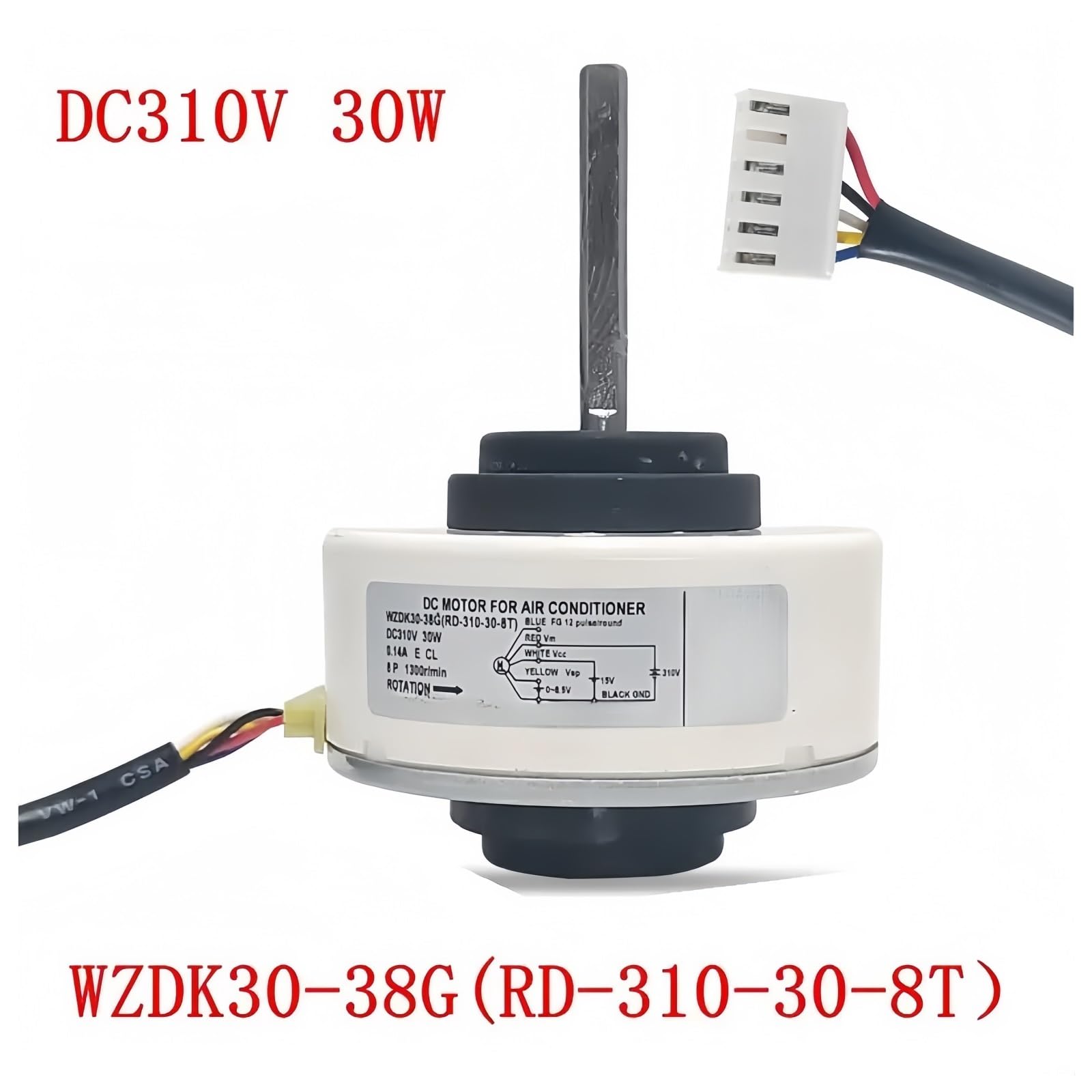 Kompatibel for Midea, Inverter-Klimaanlage, Inneneinheit WZDK30-38G (RD-310-30-8T), DC310V, 30 W DC-Lüfter, bürstenloser Motor, Konditionierungsteile