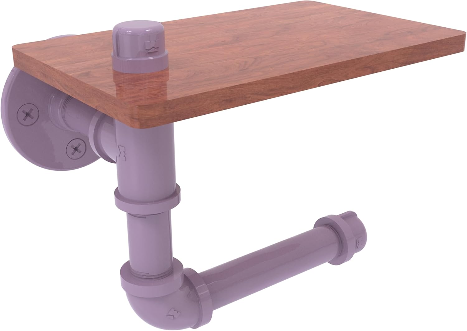 Allied Brass P-140-ETPWS-ABZ Pipeline Collection Toilet Paper Holder with Wood Shelf, Antique Bronze