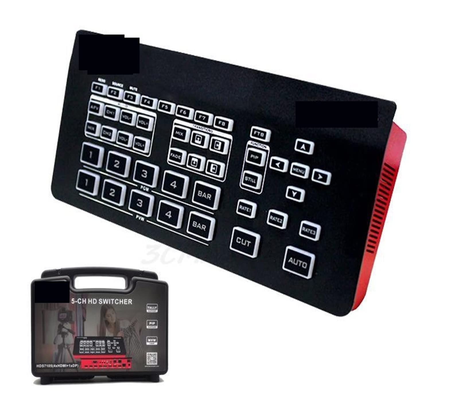 Amazon.co.jp: ビデオミキサー HDS7105 V22 ビデオ スイッチャー