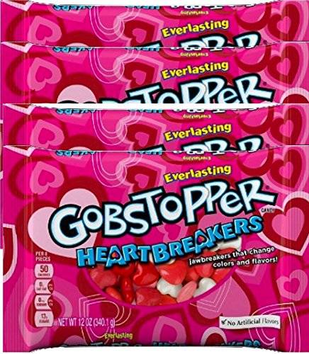 Gobstopper Heartbreakers Valentine Candy Jawbreaker Hearts That Change Colors And Flavors Net Wt 12 Oz (4)