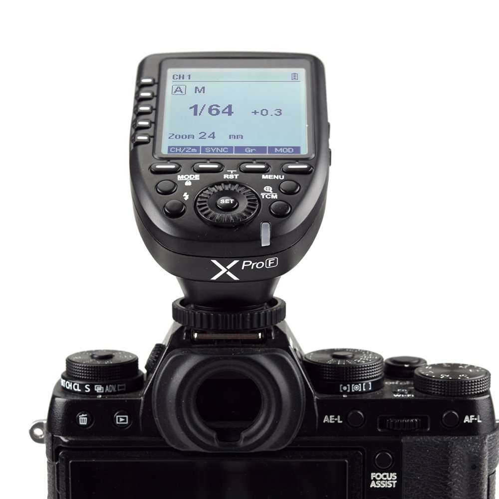 Godox Xpro-F TTL Disparador de Flash Inalámbrico, 2.4G 1 / 8000s HSS TTL Convert-Manual TCM Función Transmisor de Flash de Pantalla LCD Grande para Cámaras Fuji Fujifilm