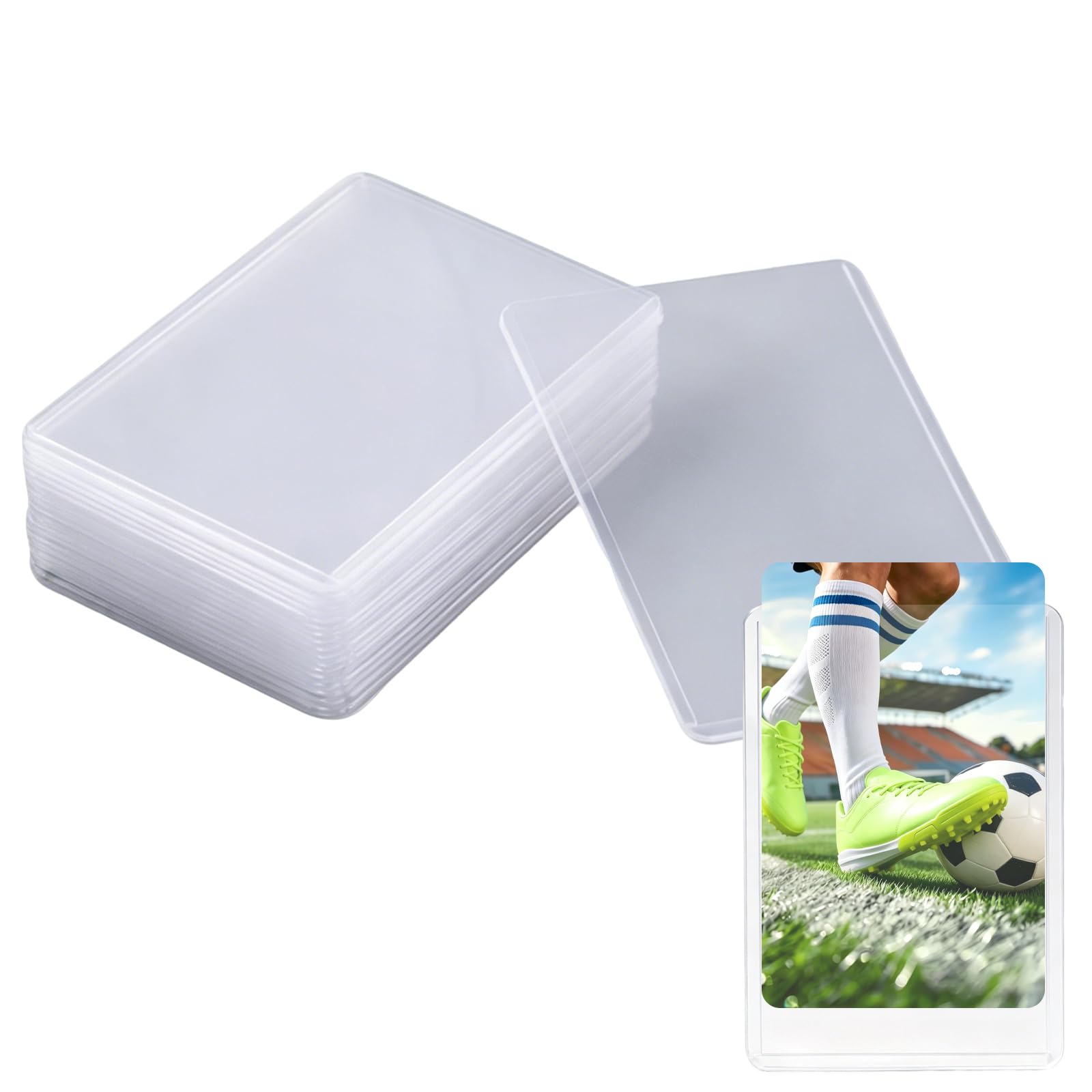 40 Pcs Card Sleeves, for Trading Cards 69mm X 94mm Photocard Sleeves Penny Sleeve, Toploaders for Cards Clear Card Pouches Anti-Stain Protective, Sleeve Collectible Trading-image-36
