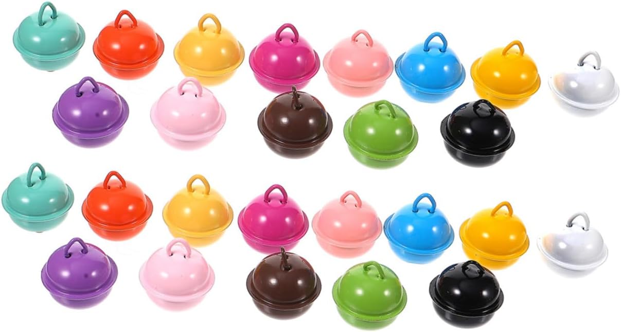 100Pcs Small Bells DIY Craft Accessories Wear Resistant Jingle Bells for Holiday Decor Keychains Wind Chimes More Durable Metal Pendants for Christmas Celebrations