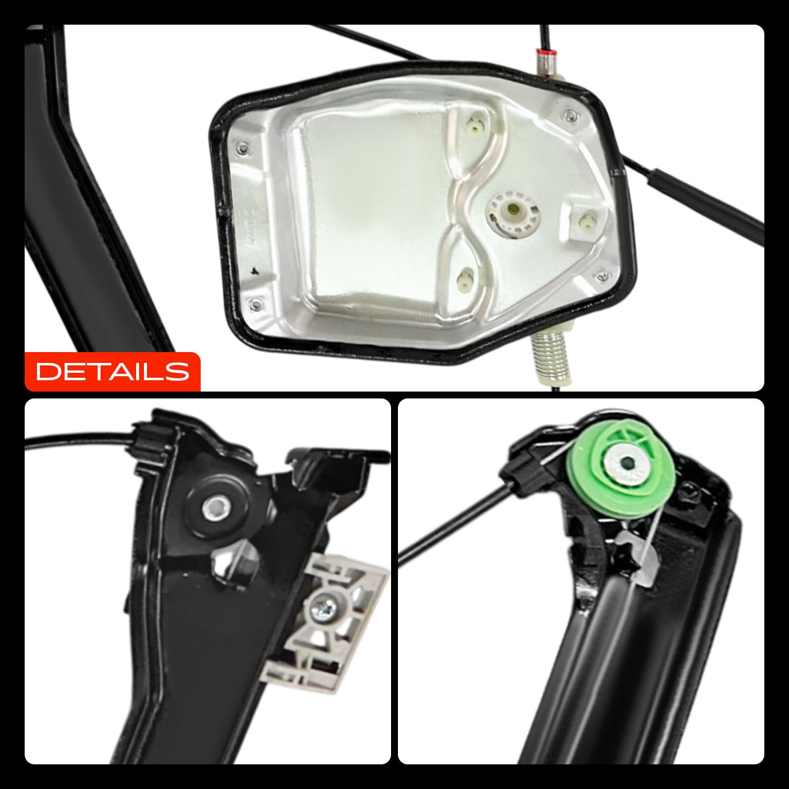 Frankberg # 1Q0837462G Przedni prawy regulator okna kompatybilny z E.O.S 1F7 1F8 1.4 T.S.I 1.6 FSI 2.0 TDI 16V 2.0 TFSI 2006-2015 wymiana kabrioletów