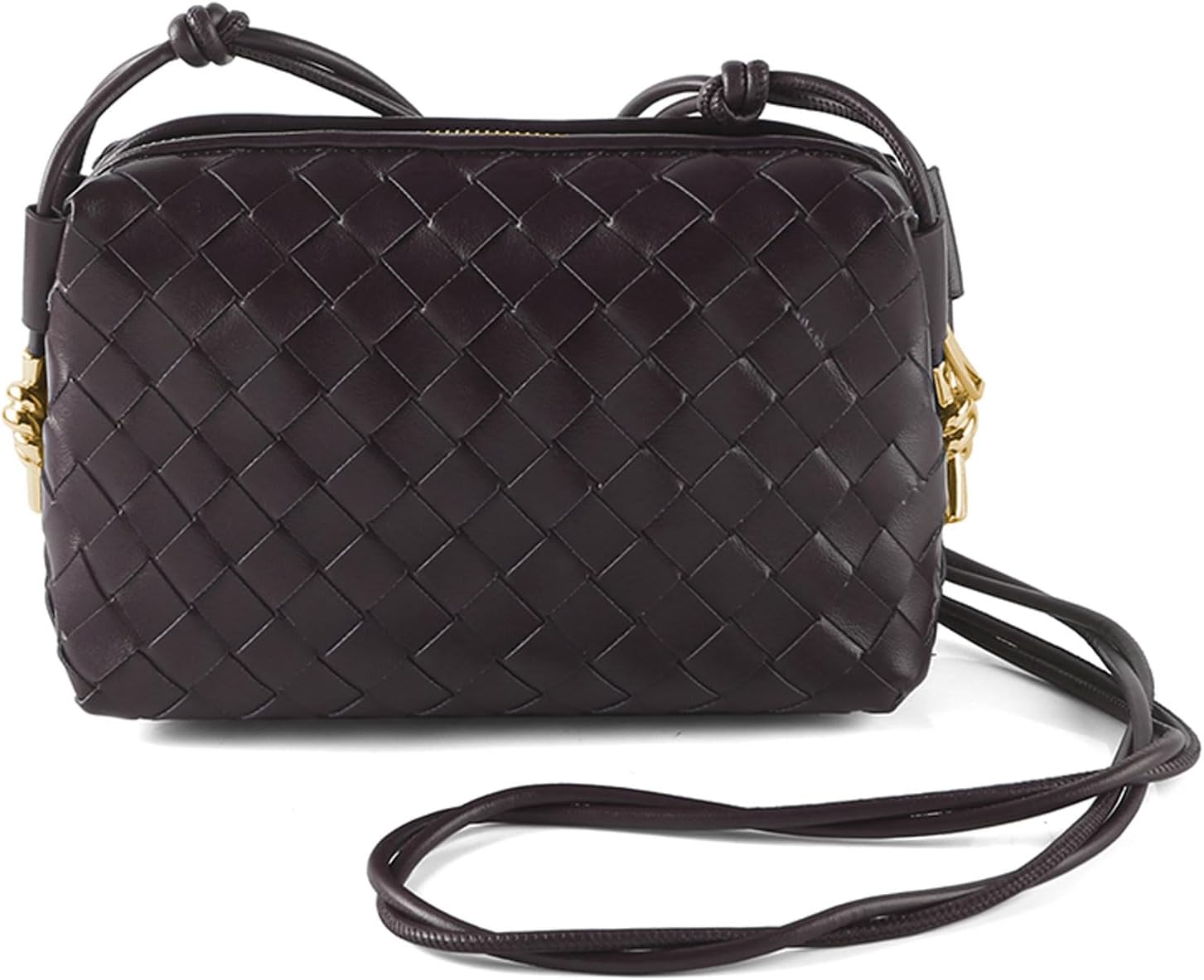 Woven Crossbody Bags for Women Small Purses Shoulder Bag Leather Handbags Woven Purses