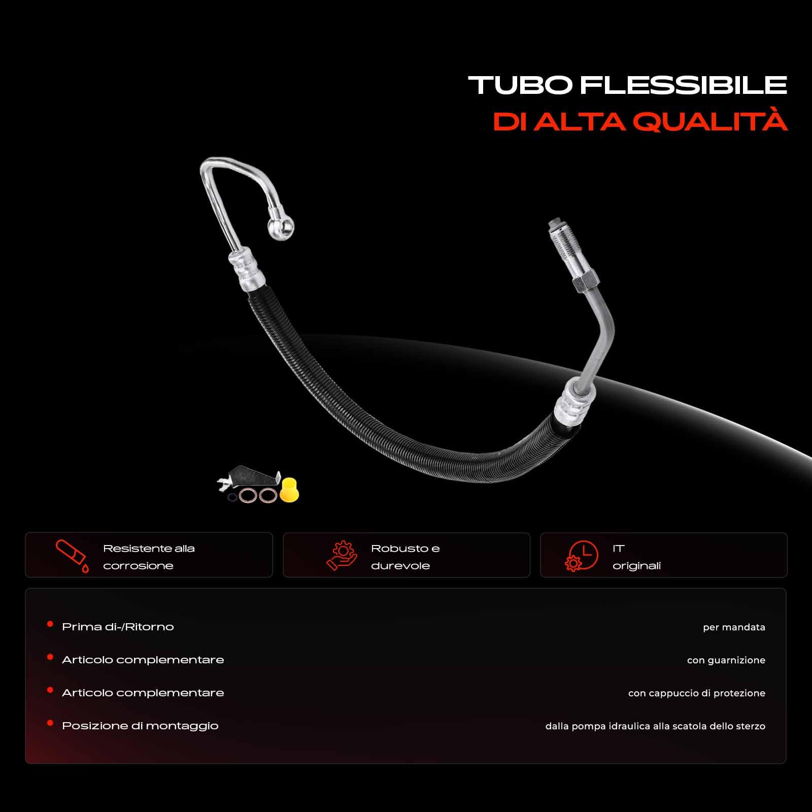 Frankberg Servosterzo Tubo flessibile Compatibile con 156 Sportwagon 932 156 932 Replace# 60625934,3405538