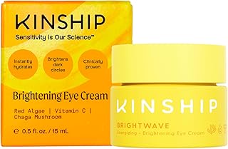 Brightwave Vitamin C Under Eye Brightener Cream for Sensitive Skin | Dark Circles Under Eye Treatment | Diminishes Fine Lines | Hydrating Eye Cream w/Antioxidants | Fragrance Free, (0.5 Oz)