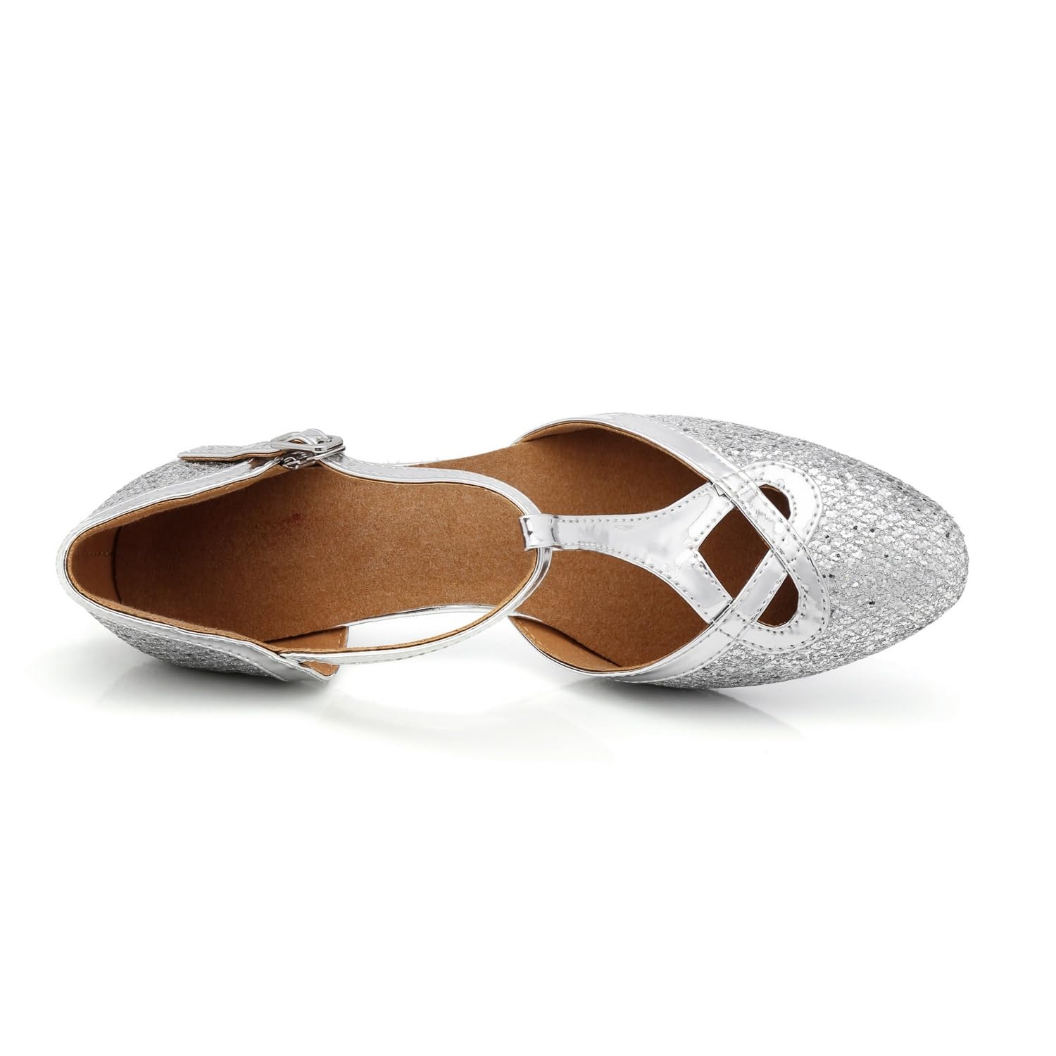 Donna T-Starp Glitter Sintetico Matrimonio Tango Salsa Scarpe Danza Latina Moderna