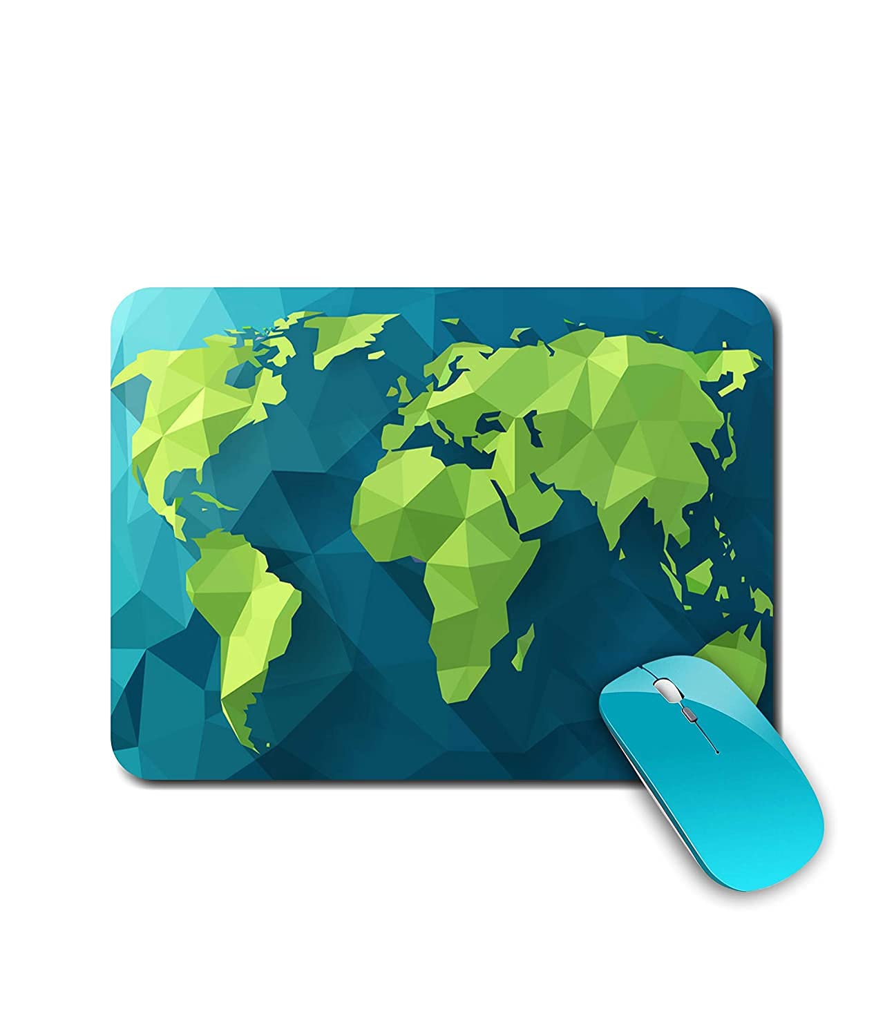 ZORI World Map Polygons Green Gaming Mouse Pad - Computer Laptop PC| WFH Office | Anti-Skid, Anti-Slip, Rubber Base | (Map-09_Polygon_Green)-image-40