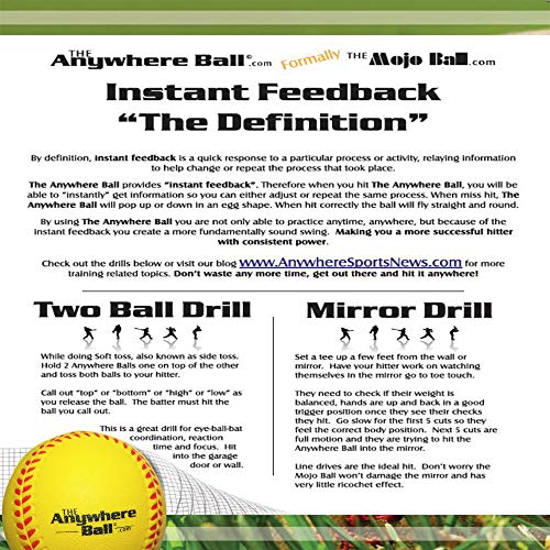 The Anywhere Ball Baseball/Softball Foam Training Ball (12 Pack) #TOP5
