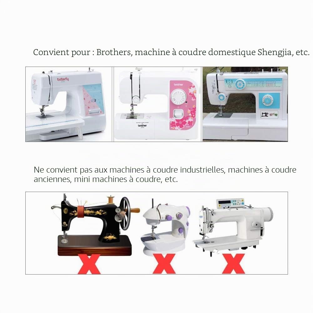 chanteurJanome, Elna machines à coudre, 62 pièces pied de biche et accessoires universels pour Frère Babylock