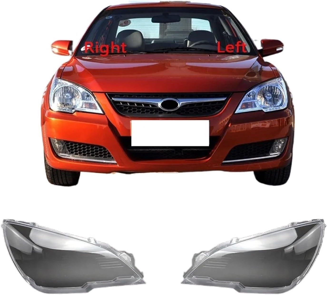 Head lamp Cover Compatible for Mitsubishi For Lingyue V3 2008~2011 Car AccessoriesTransparent Lampshade Headlight Shell Plexiglass (Left)