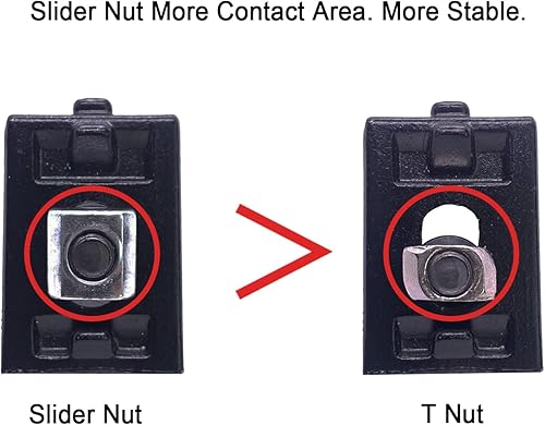 Miniatura 6 de Juego de 20 conectores de perfil de extrusión de aluminio serie 2020 con soporte de esquina 2028, 42 tuercas deslizantes con ranura en T y perno