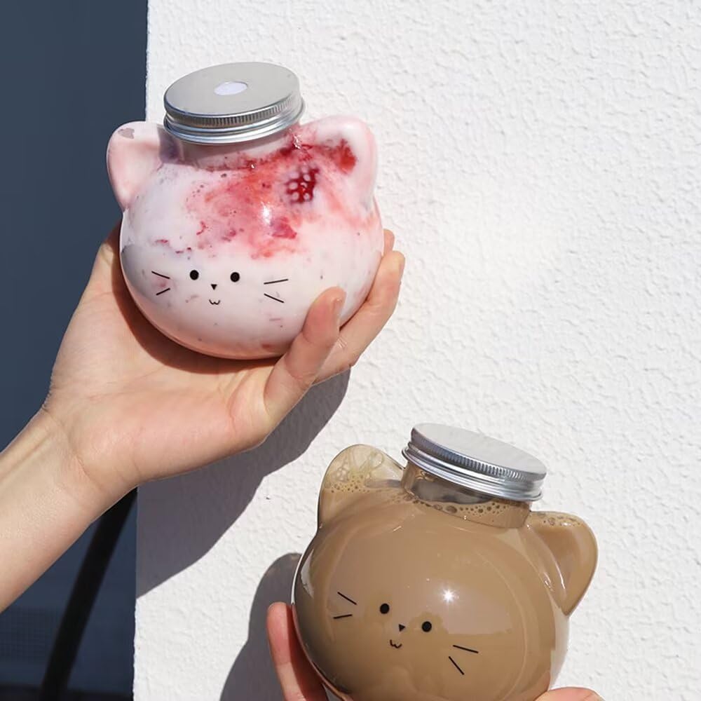 Amazon｜10個セット ドリンクボトル 500ml フタ付き プラコップ