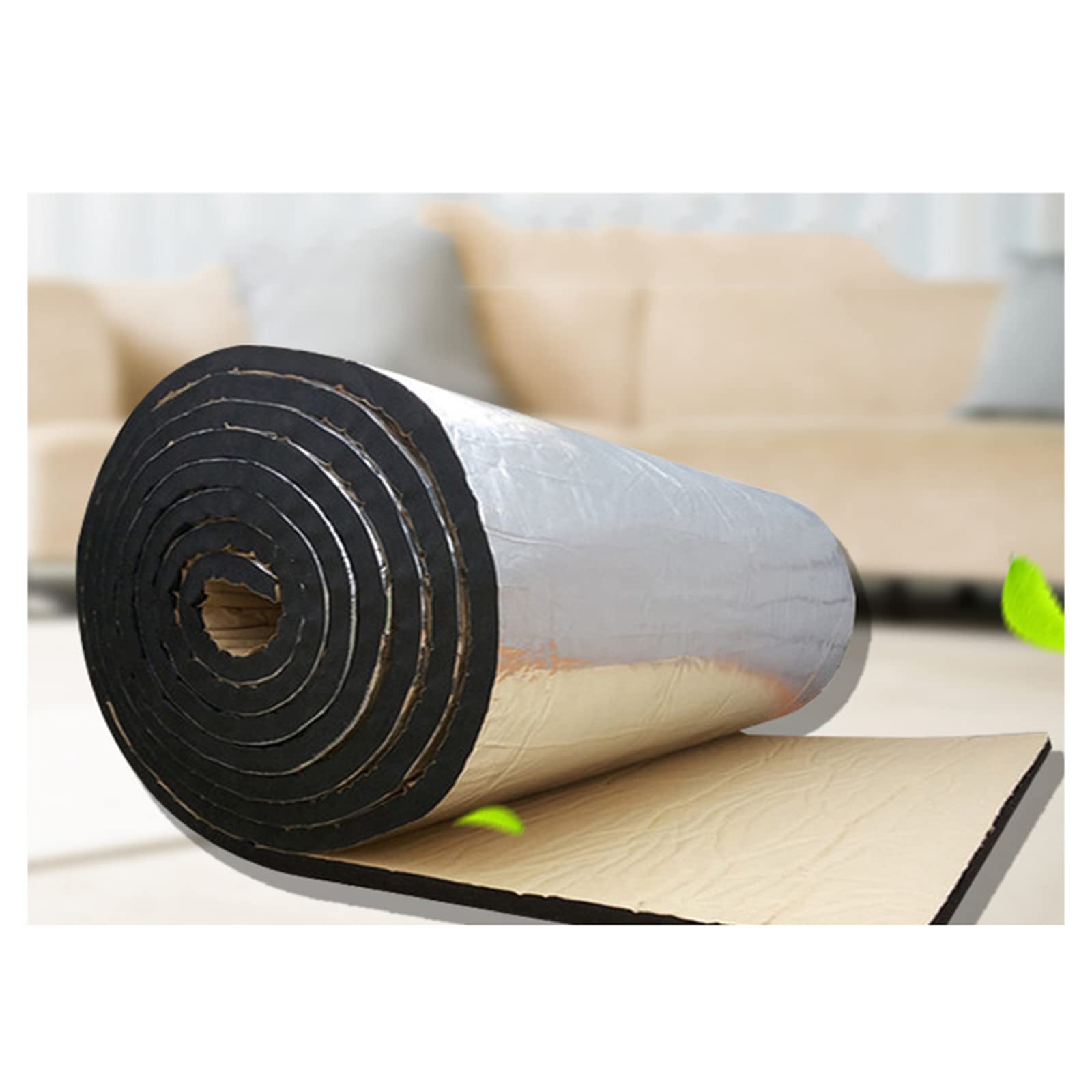 Cotone Isolante Autoadesivo,Isolante Termico,Pannello Riflettente Termosifoni,Pannelli dell'isolamento del Tetto,Isolamento Termosifoni,cotone isolante acustico per auto,5mm（thk）,1*3M(3m²)