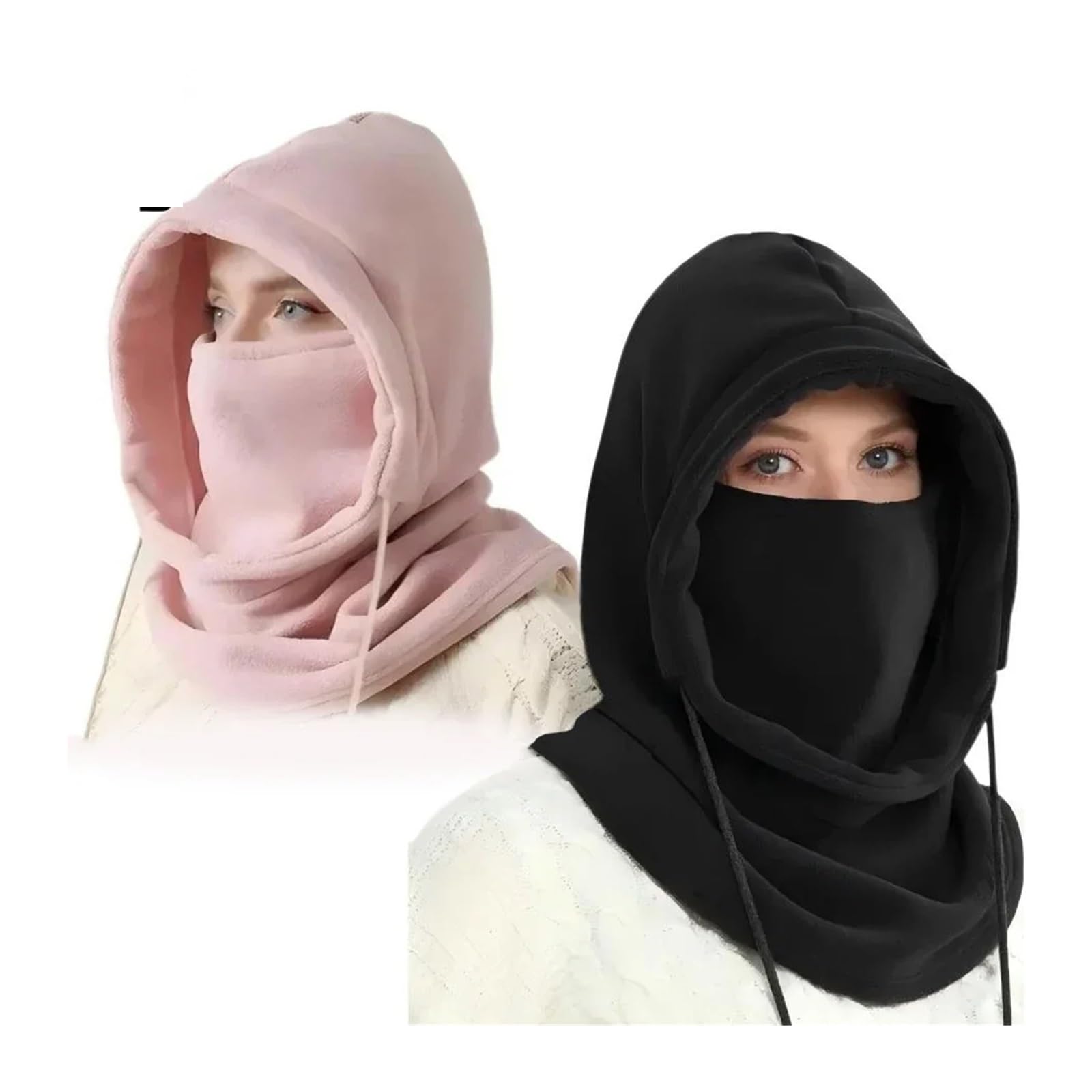 Cagoule coupe-vent tricotée 2 pièces, masque de cyclisme en plein air, Protection du cou, isolation contre le froid, intégrée au chapeau visage pour Cyclisme