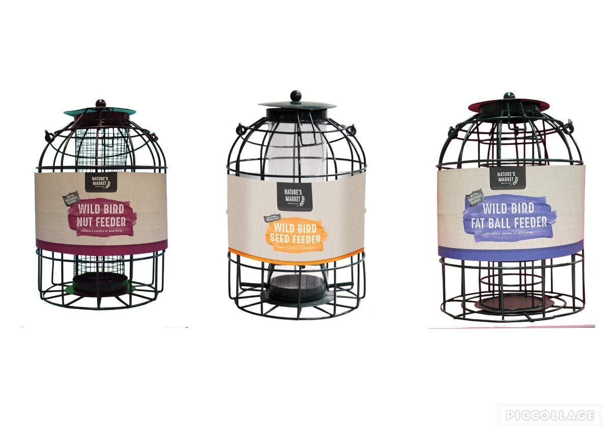 Foglish Squirrel Guard Hanging Wild Bird Feeders Seed, Fat Ball Or Nut (Seed Feeder)