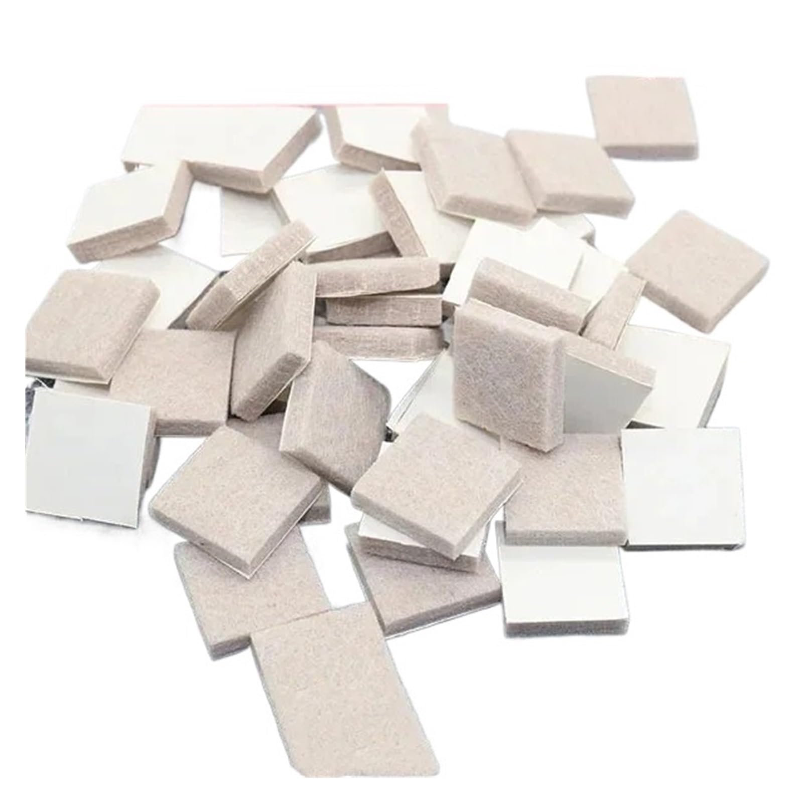 Self Adhesive Floor Protector Pad, Felt Chair Leg Pads 3-5mm Thick Non-Slip Self-Adhesive Mute Floor Scratch(5.0mm-Square-128Pcs)