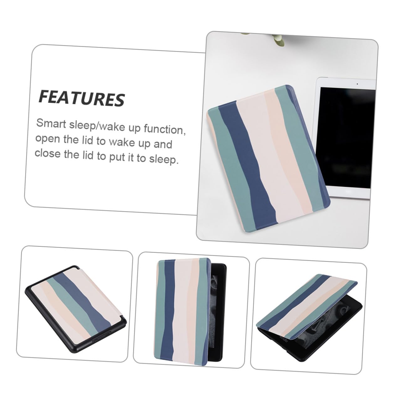 jojofuny 6 Stück E Reader Schutzhülle Kompatibel mit Kindle Paperwhite Auto Sleep Wake Funktion Langlebige Weiche Hülle mit Glatter Innenfläche Passgenaue Abdeckung für Optimalen
