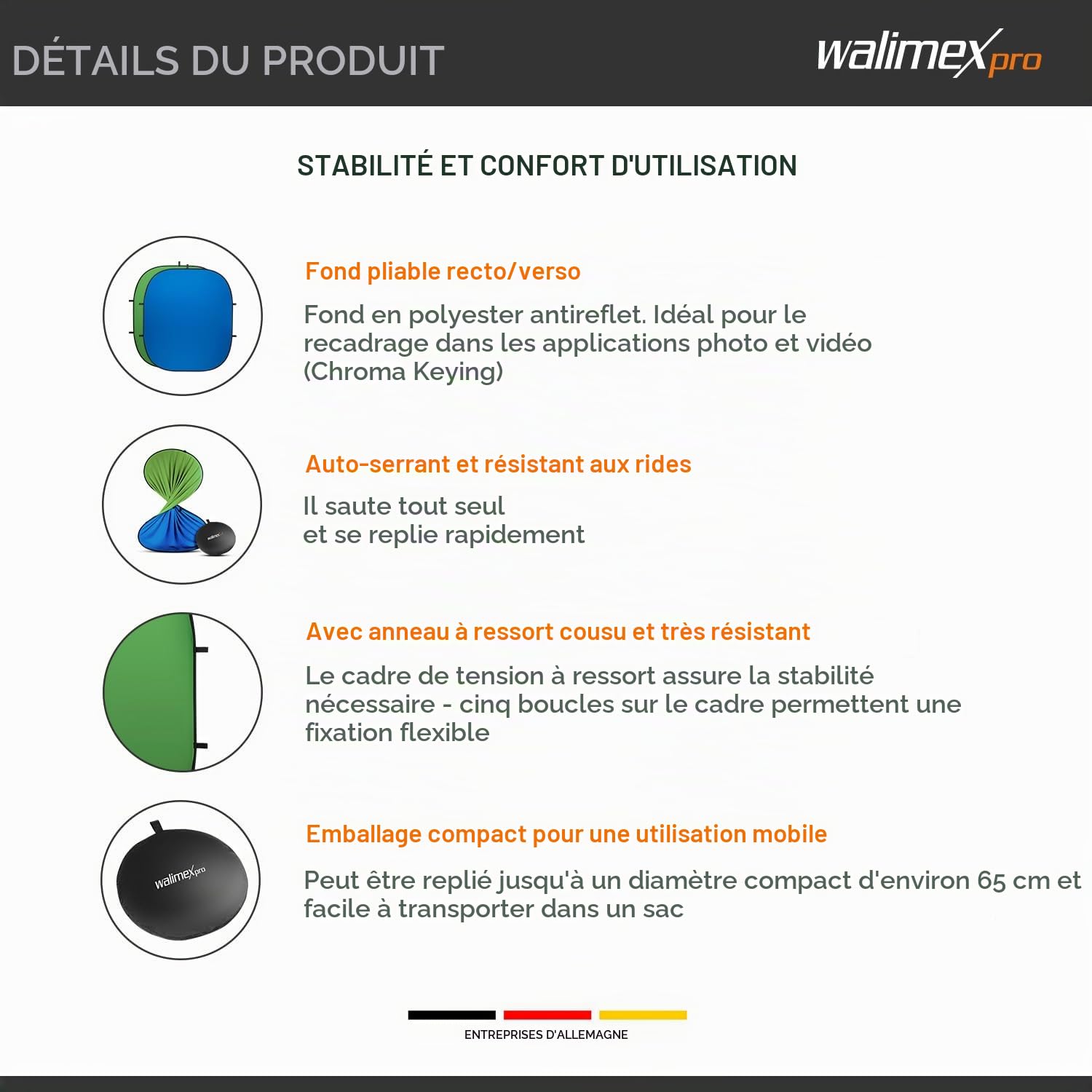 walimex pro Falthintergrund verde/bleue