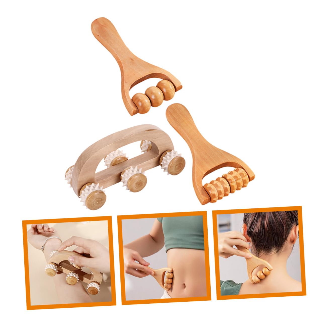 2 Set Set Massaggiatore Muscolo Massaggiatore Portatile Bob Kit Cervicale Attrezzo Manuale Per Massaggio Ai Piedi 3 Pezzi * 2